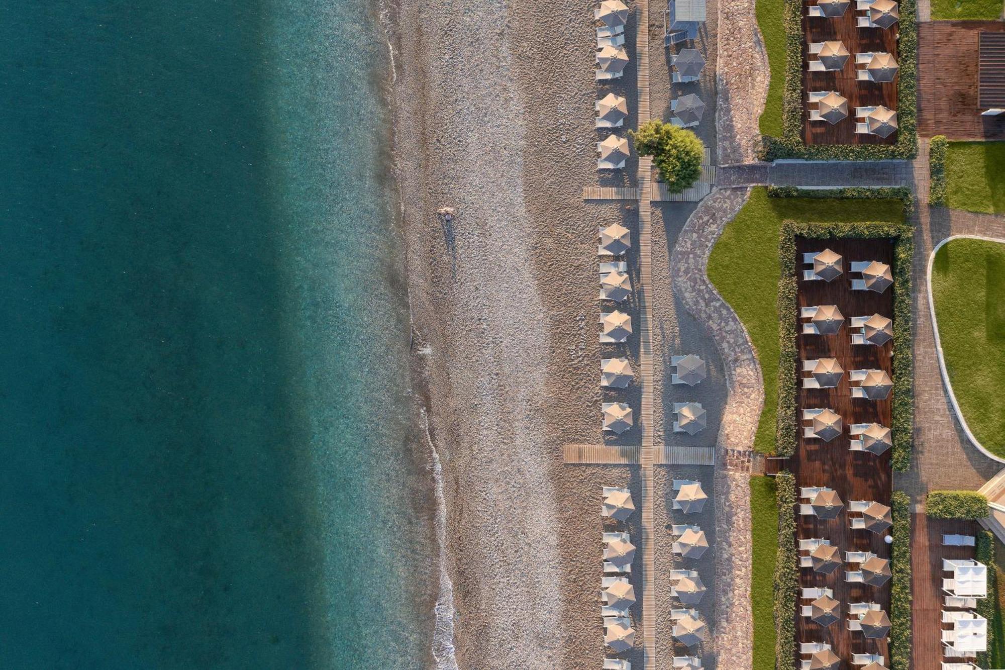 Electra Palace Rhodes Ialysos (Rhodes) Exterior foto Aerial view of the beach